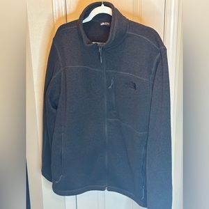 The North Face men’s zip up jacket charcoal gray XL